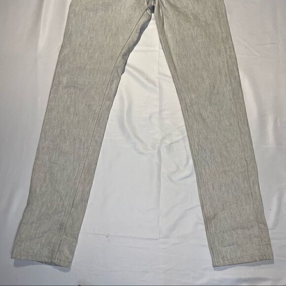 Mens Levi's 511 Skinny 30x30 Straight Leg Light Grey White Denim Jeans - Picture 3 of 9